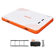 VEVOR Inflatable Floating Dock 8x6FT Inflatable Dock Platform Mat with Ladder