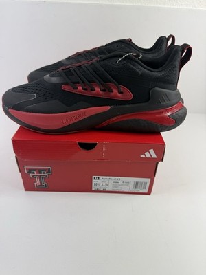 adidas AlphaBoost V2 Texas Tech Red Raiders Shoes Mens 10.5 Black IH3884