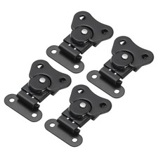 4Pcs Butterfly Twist Latch 1.97" Alloy Spring Twist Latch Black