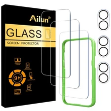 3 Pack Screen Protector for iPhone 17 6.3 inch + 3 Pack Camera Lens Protector...