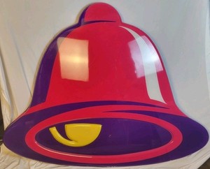 Vintage 90s Taco Bell Restaurant Sign Authentic 51" x 63"