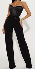 Fashion Nova Black dress pants Wide Leg size Large