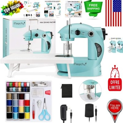 Mini Sewing Machine with Extension Table & Sewing Kit - Perfect for Beginners