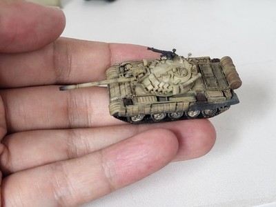 1/144 Middle East Sand Edition T55amv Tank 3D Printed Finished Model