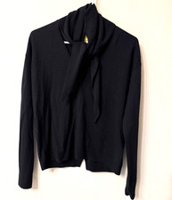 Brochu Walker size S cashmere blend pullover sweater with attaced tie/scarf
