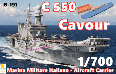 3D Printed Model Kit 1/700 Italian aircraft carrier Cavour C550 Unpainted