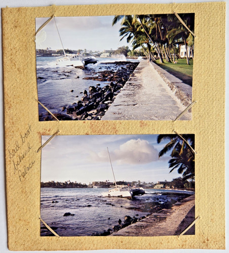 Kona Catamaran Shipwreck Photos-In Front Of Kona Inn-December 2001-Hawaii