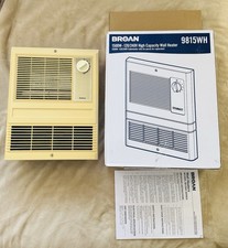 Broan-nutone 9815wh High Capacity Wall Heater Built-in Adjustable Thermostat Broan-nutone 9815wh High Capacity Wall Heater Built-in Adjustable Thermostat