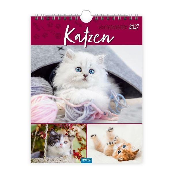 TRÖTSCH - Wochenkalender zum Hängen Katzen 2027 Trötsch Verlag GmbH & Co. KG