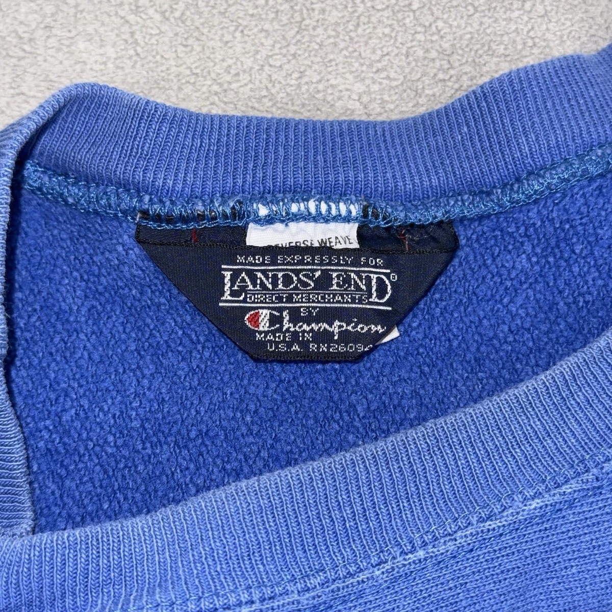 Vintage Champion Reverse Weave Lands End Sweatshirt Large Heavy