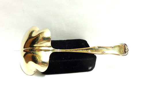 sterling silver repousse patt serving scoop sz 4.5 in lg wgt 17.8 grams dom/haff - Picture 6 of 9