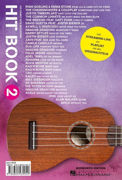 Thumbnail - Noten Ukulele Hitbook 2 - 100 Chart Hits Boe Boe 7899 Für Ukulele
