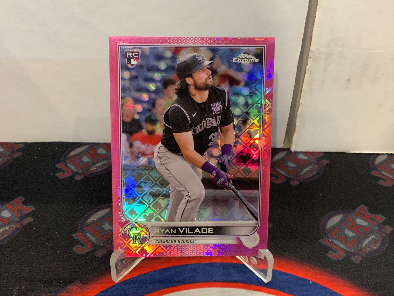 Ryan Vilade 2022 Topps Chrome LogoFractor Pink /199 Rockies RC Refractor