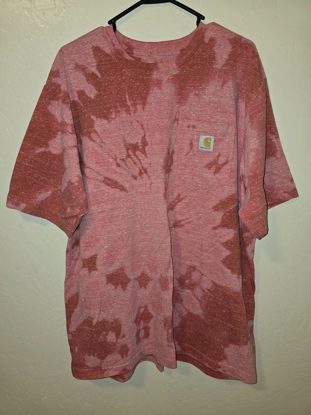 TIE DYE Carhartt T Shirt Mens XL OG FIT K87 Q00 SPRING 2020 WELL WORN CUSTOM