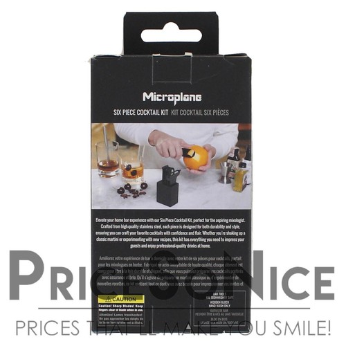 Juego de 6 piezas de herramientas de bar Microplane, negro mate, precio de venta sugerido por el fabricante 110 USD - Imagen 2 de 4