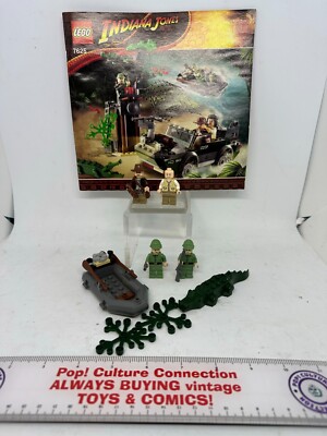 Lego 7625 Indiana Jones River Chase MiniFigures And Instructions Lot Alligator