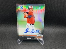 2017 Bowman Draft Chrome Pick Black Refractor /75 DL Hall Auto B