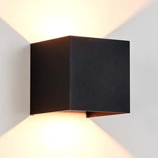 LANFU Aluminum 40W 3000K Cube Square Indoor Outdoor IP65 Waterproof Wall Ligh...