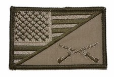 Rifle Cross Infantry USA Flag - 2.25x3.5 Patch