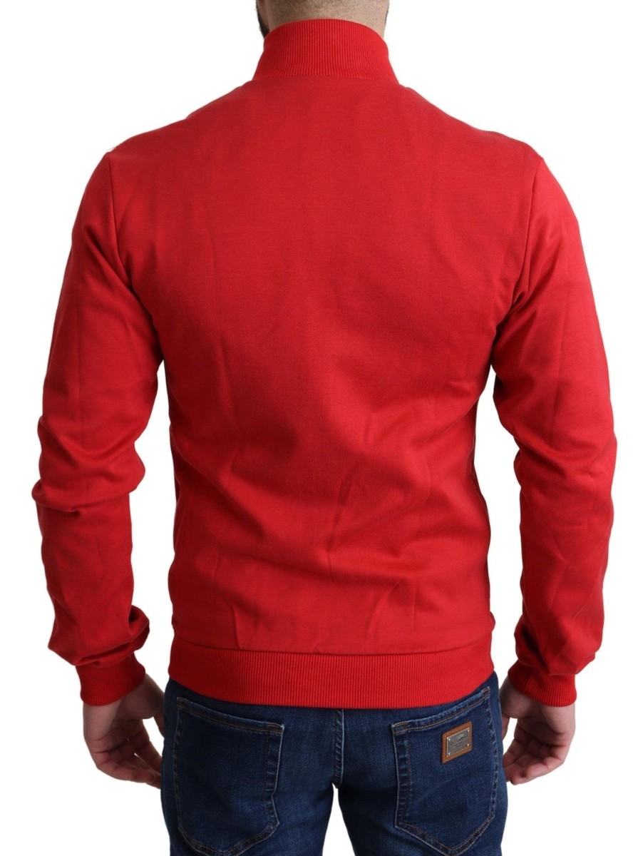 Dolce & Gabbana カーディガン Dolce & Gabbana Red DG Motor Club Zippered Cardigan Sweater