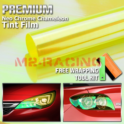 EZAUTOWRAP Neon Yellow Headlight Taillight Tint Film – 12x24 Inch – 3Mil Protective Vinyl