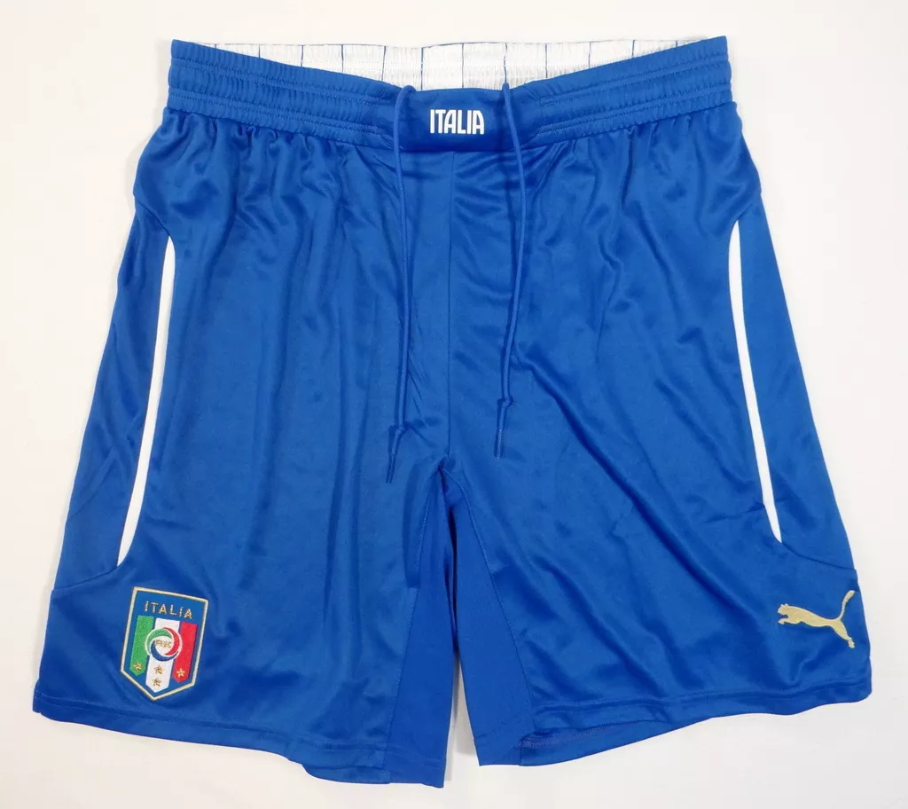 Puma Blue FIGC Italia Football Soccer Shorts Youth NWT | eBay