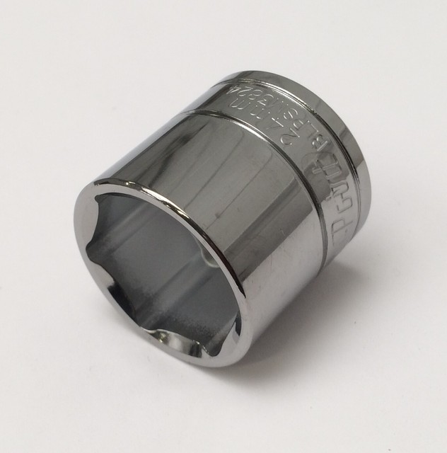 24mm Blue Point 3/8" Drive Standard Shallow 6 PT Polished Socket Tool