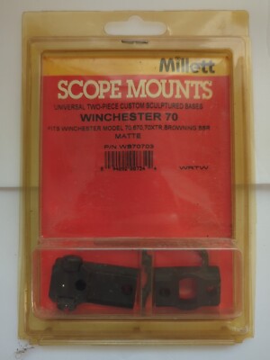Millet Turn-In Style 2 Piece Scope Base Matte Black For Winchester 70 