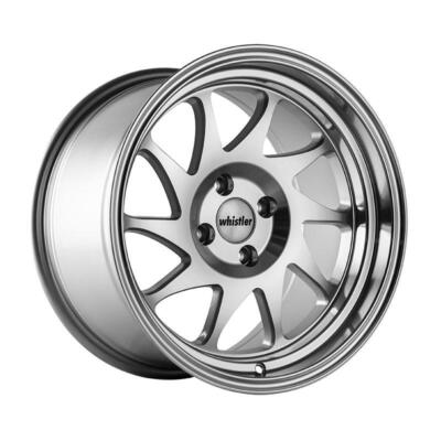 16x9 +15 Whistler KR7 4x100 Silver/Machined Face Wheels (Set of 4