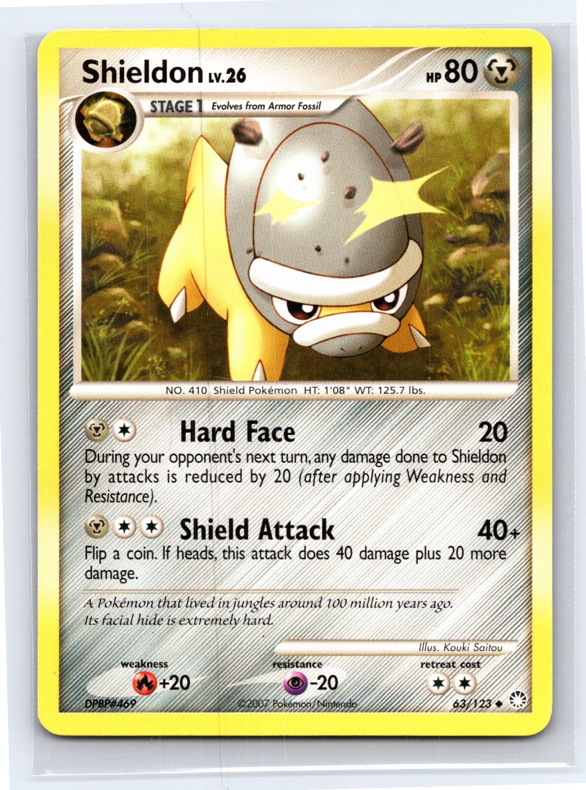 2007 Pokemon TCG - Mysterious Treasures Regular Shieldon 63/123