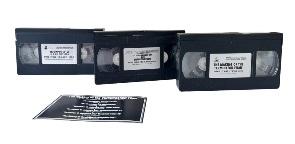 The Terminator Collection Limited Edition Box Set 3 VHS Collectors Book 1992 - Image 4 of 4