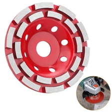 5" 24-Segment Diamond Grinding Cup Wheels Disc for Concrete Granite 25/30 Grit