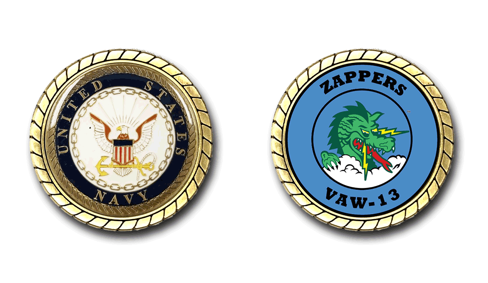 VAW-13 Zappers US Navy Challenge Coin Officially Licensed US Navy