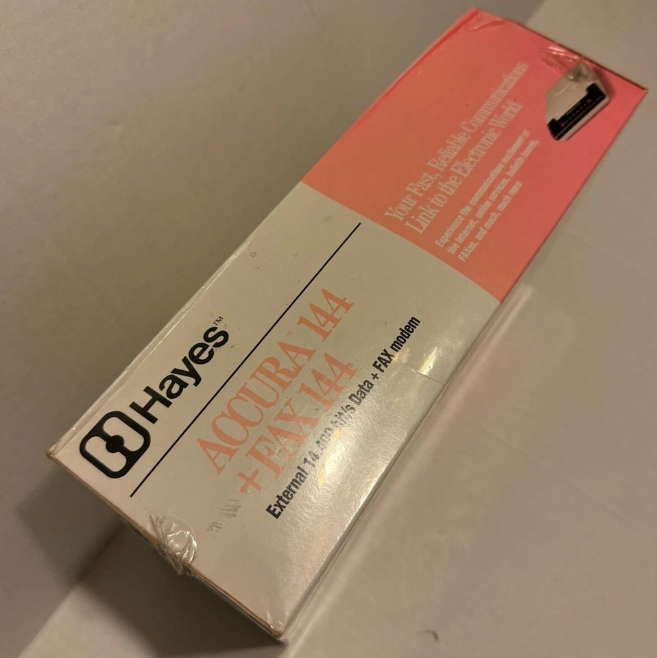 1995 Hayes ACCURA 144 + FAX 144 External Modem 5300AM For PC Brand New - Image 3 of 4