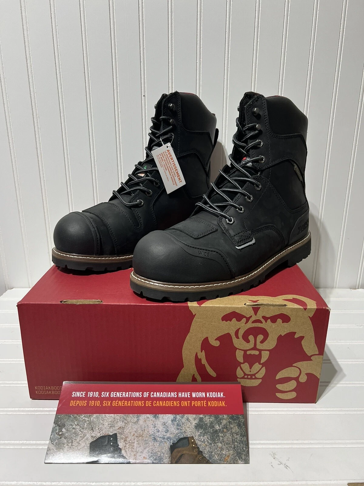 Kodiak Men's Generations Widebody Composite Toe Waterproof Leather Work Boot