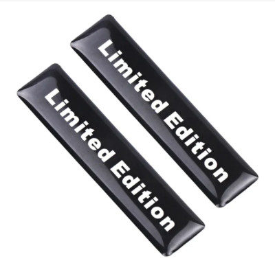 2x Universal 3D Limited Edition Epoxy Gel Auto Aufkleber Emblem Logo Schwarz
