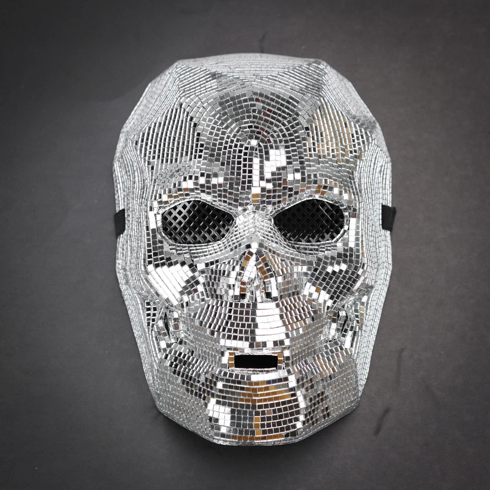 Máscara Skull Masquerade Ball Day of the Dead Candy Skull espelho vidro discoteca hallow - Imagem 2 de 4