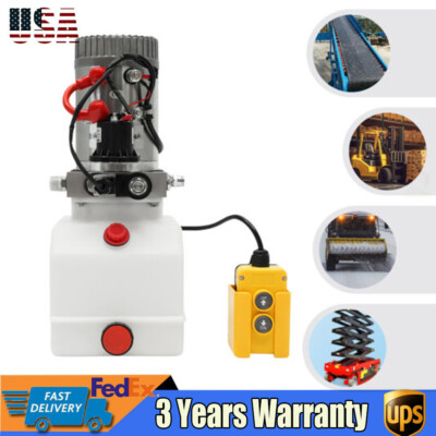Electric Hydraulic Pump 12V, Compact Power Unit with Remote Control