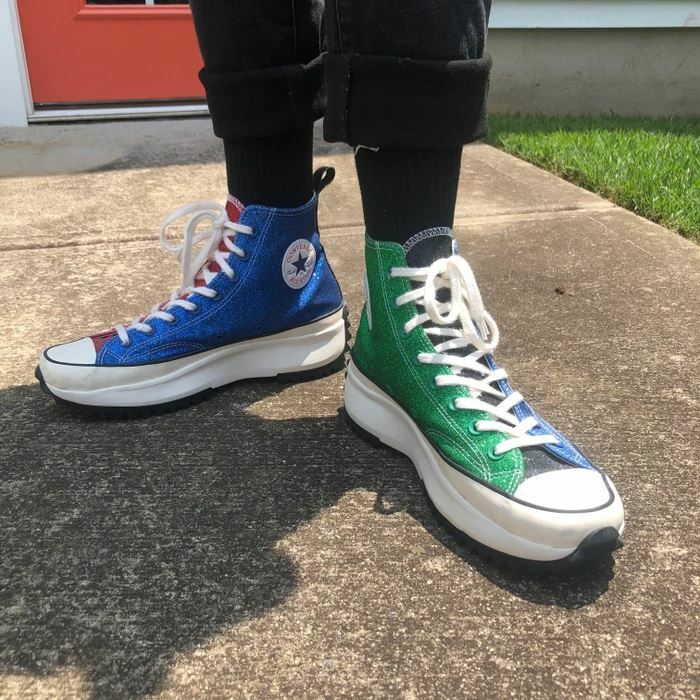 Converse JW Anderson Run Star Hike Hi Glitter Sneaker Shoe Converse JW Anderson Run Star Hike Hi Glitter Sneaker Shoe