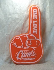 Raising Cane's Chicken Fingers Orange Foam Finger One Love