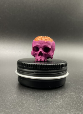 4T5 Design 777 Brain Dead Skull Pink/Orange Bead EDC Zipper Pull Playge Ferg GBG