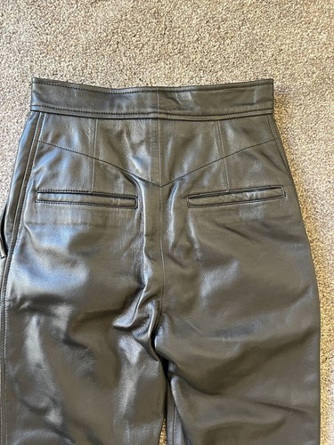 Paul Smith Womens Bootcut High Waisted Leather Trousers, Size Eur 38, UK 6, XS - Picture 8 of 14