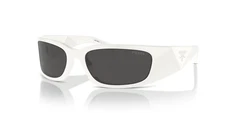PRADA PRA14S 1425S0 Talc White Dark Grey Womens 60 mm Sunglasses