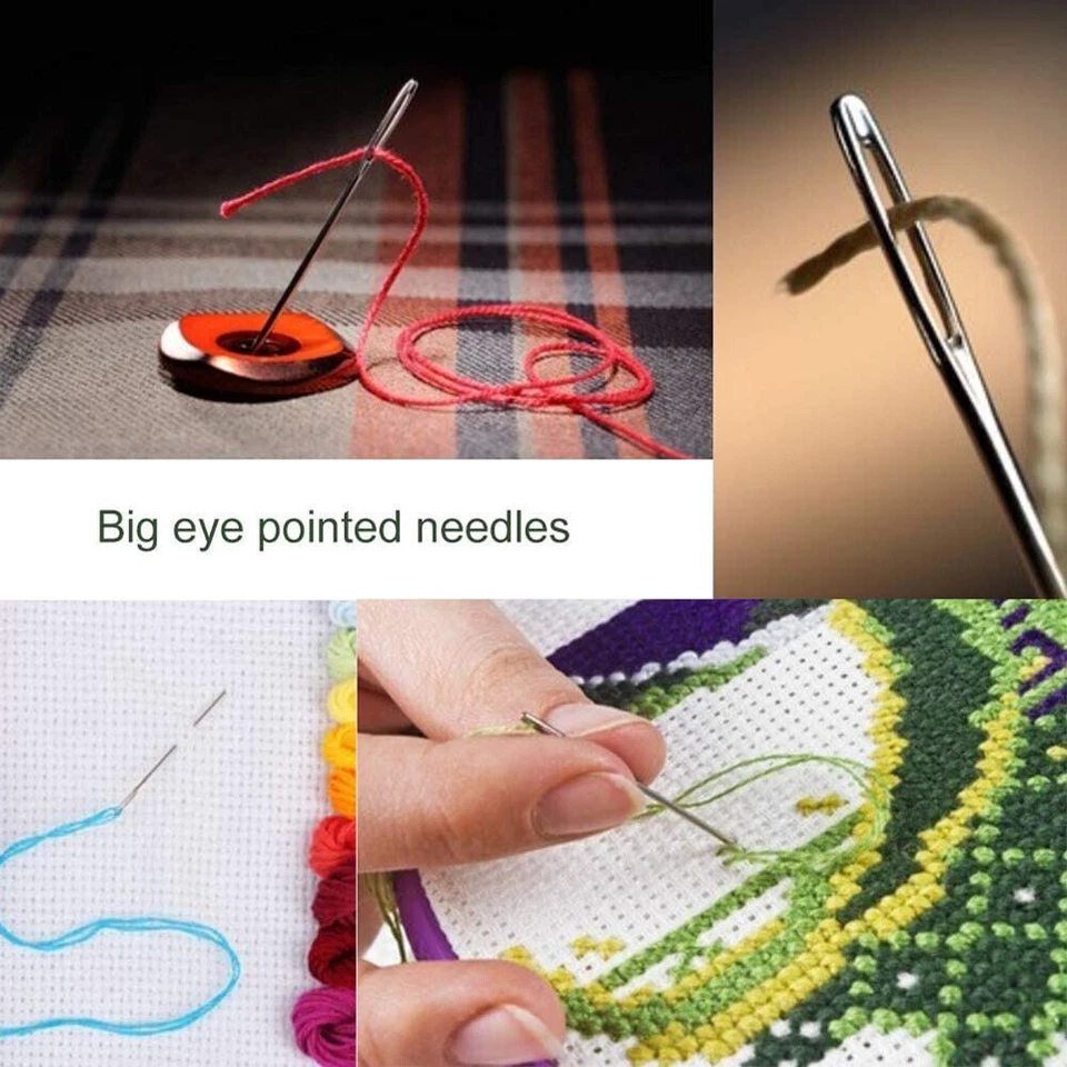 30PCS Large Eye Needles Hand Sewing Tool with Storage Tube for Act Crafts 3 Size - Image 4 of 4