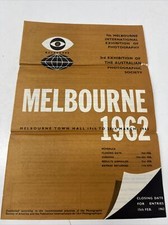 VINTAGE PROGRAMME MELBOURNE TOWN HALL 1962 PHOTOGRAPHY EXHIBITION INTERNATIONAL