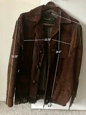 RANCHER by Schott Bros 1970's Leather Jacket Authentic Western Styling Fringe