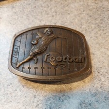 Football Belt Buckle-Vintage 1979 Collectible-Indiana Metal Craft