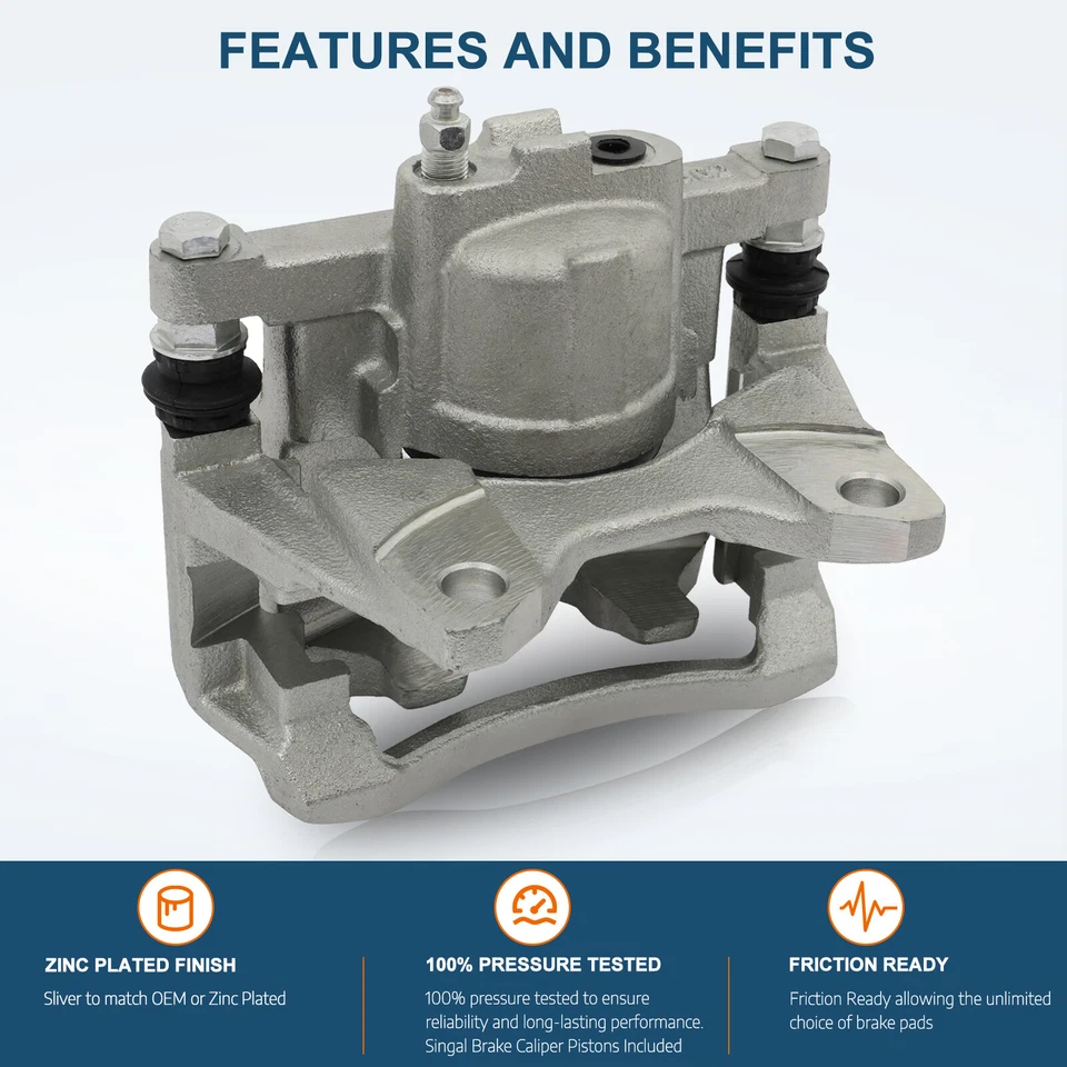 Rear Brake Calipers 2Pcs New For 2007-2017 Jeep Wrangler 2007-2011 Dodge Nitro - Image 2 of 4