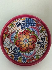 Melamine Bowl Prepara Taco Party Red Multi Color Festive Pattern New w/ Sticker