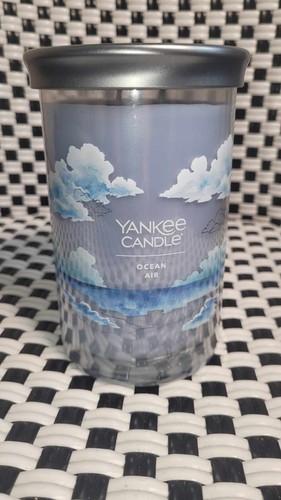 Yankee Candle OCEAN AIR 20 oz Double Wick Tumbler W/ Lid Base